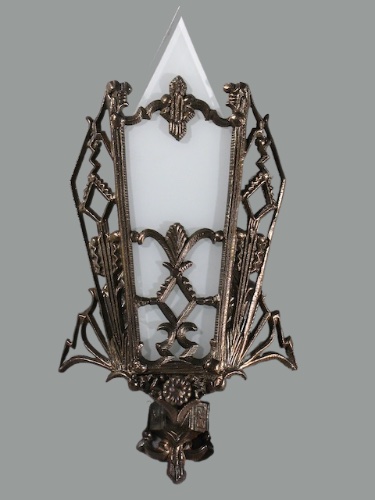 Cast Brass Art Deco Sconces